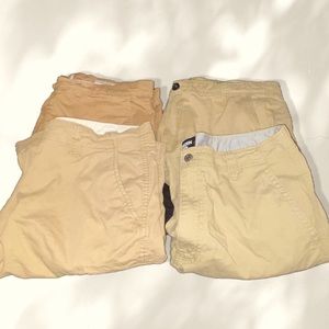 Bundle of 4 Khaki Cargo Shorts (brands vary)